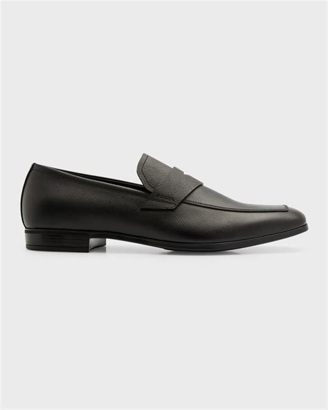 prada saffiano penny loafer|Prada penny loafers.